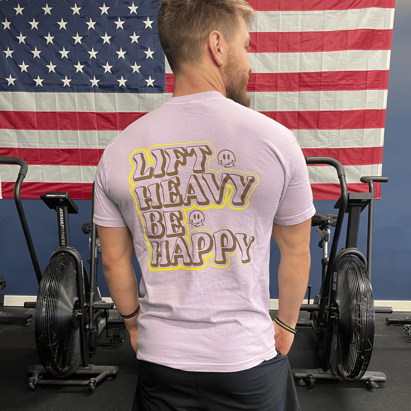 Be Happy Lift Heavy - Unisex Pocket T-Shirt